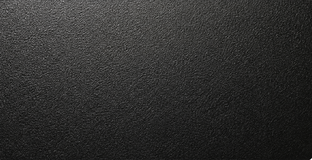 Textured Black powder-coat finish sample.