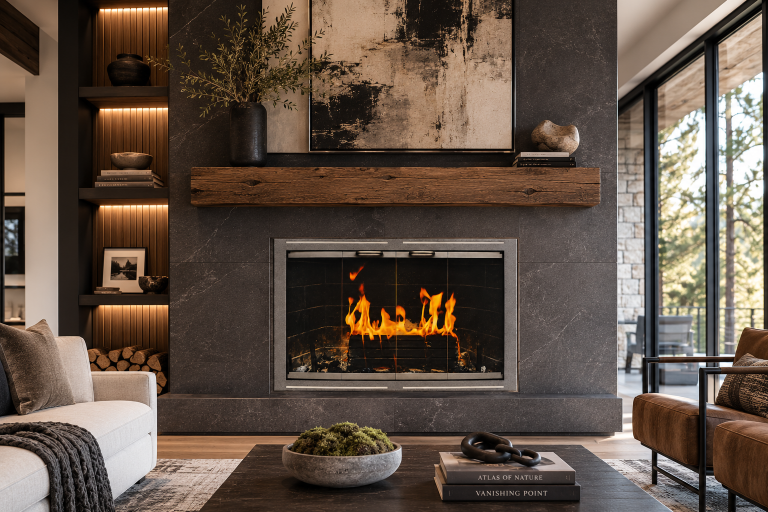 Z Heritage glass fireplace door