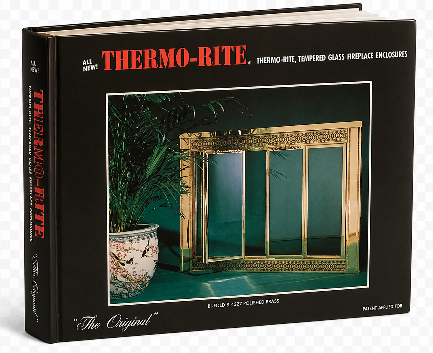 1972 Thermo-Rite All-New catalog cover — polished brass bi-fold