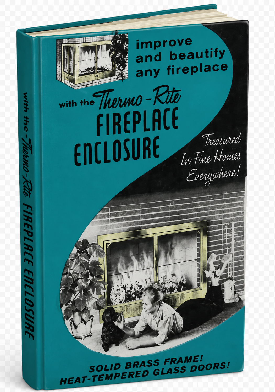 1950 Thermo-Rite fireplace enclosure catalog cover